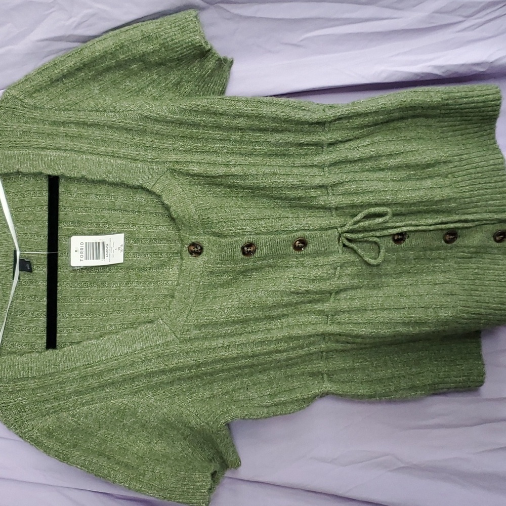 Torrid green vegan cashmere sweater size 1